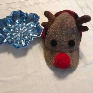 Red Nose Reindeer Plaid Adjustable holiday Hat unisex